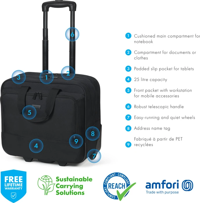 Dicota Eco Top Traveller BASE Roller 13-16", schwarz