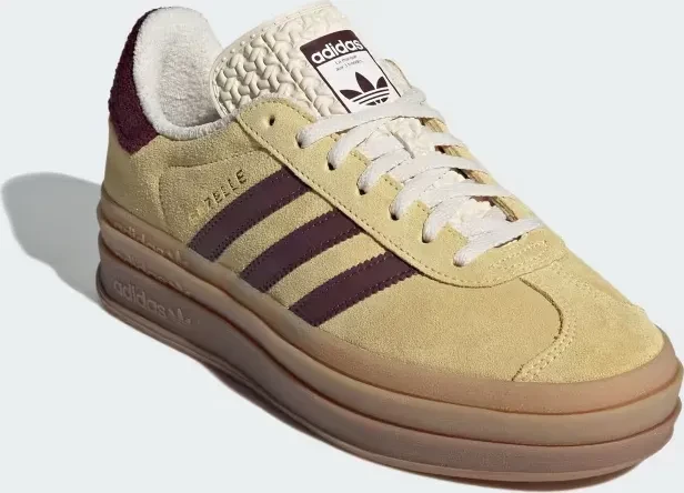adidas Gazelle Bold almost yellow/maroon/wonder white (Damen)