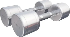 Gorilla Sports Chrom Kurzhantel Set 2x 7kg