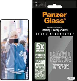 PanzerGlass Ceramic Screen Protector Ultra-Wide Fit für Samsung Galaxy S25 Ultra