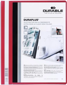 Durable Duraplus Schnellhefter, A4, rot/transparent