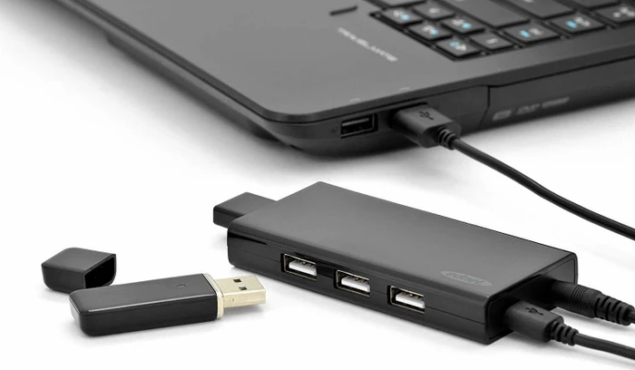Ednet USB-Hub, 7x USB-A 2.0, USB 2.0 Micro-B [Buchse]