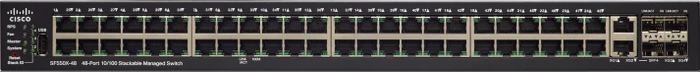 Cisco SF550X Rackmount Managed Switch, 48x RJ-45, 2x SFP+, 2x RJ-45/SFP+, 382W UPoE