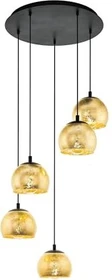 Eglo Albaraccin Pendelleuchte 5-flammig schwarz/gold