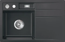 systemceram Bela 78 F Einbau Becken links mit Ablauffernbedienung schiefer