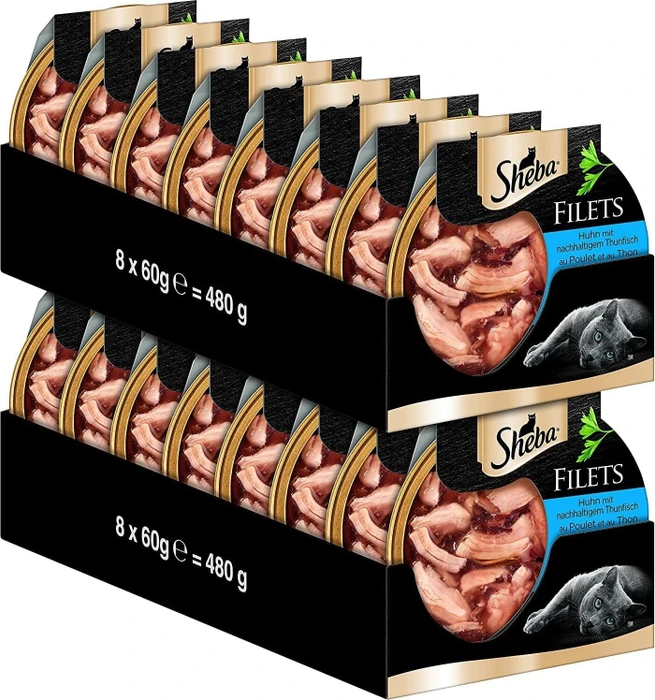 Sheba Feinste Filets mit Thunfisch, 80g