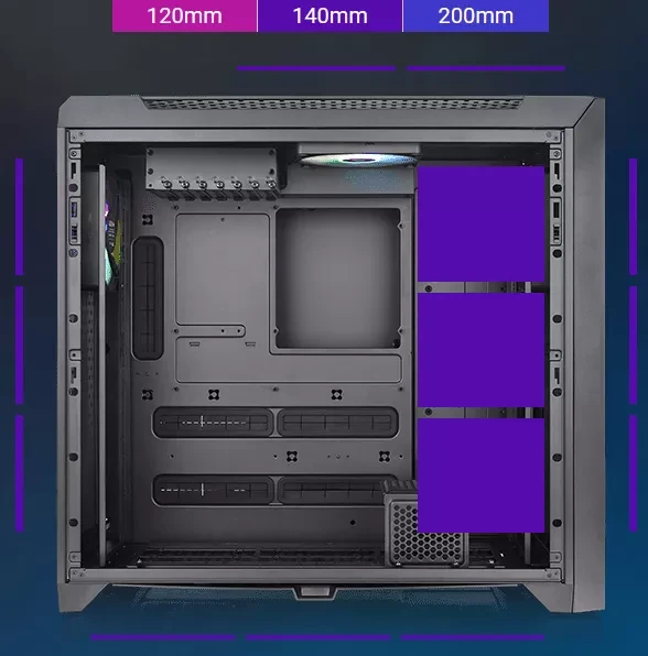 Thermaltake CTE C750 TG ARGB, schwarz, Glasfenster