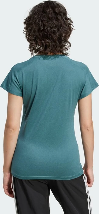 adidas Aeroready Train Essentials Minimal Branding V-Neck Funktionsshirt kurzarm preloved teal/white (Damen)