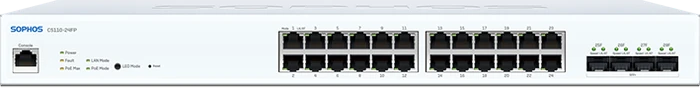 Sophos 100 Series CS110-24FP Rackmount Gigabit Managed Switch, 24x RJ-45, 4x SFP+, 410W PoE+