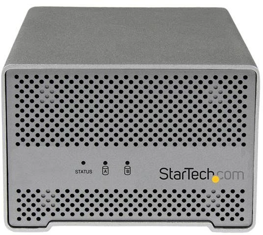 StarTech Dual SATA III Thunderbolt Festplattengehäuse mit Lüfter, 2x Thunderbolt 1