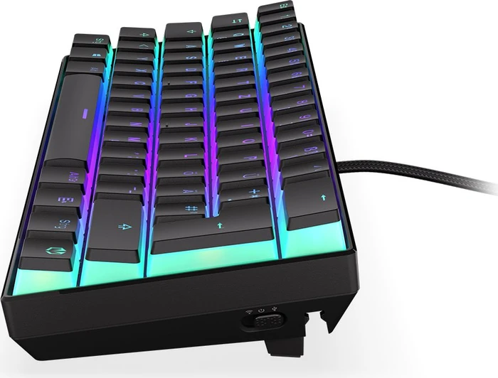 Endorfy Thock Compact Wireless Pudding, PBT, LEDs RGB, hot-swap, Kailh Box RED, USB/Bluetooth, DE