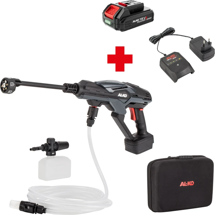 AL-KO Comfort PWD 1845 Akku-Niederdruckreiniger inkl. Akku 2.0Ah (Bosch kompatibel)