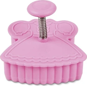 Städter Präge-Ausstecher mit Auswerfer Kleid 6cm rosa