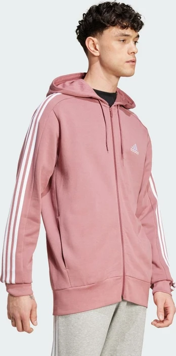 adidas Essentials French Terry 3-Streifen Hoodie preloved crimson (Herren)