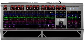 Inca IKG-444 Ophira Mechanical Gaming Tastatur, silber/schwarz, LEDs RGB, BLUE Switches, USB, DE