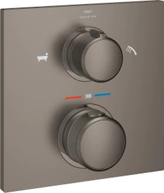 Grohe Allure Thermostat-Wannenbatterie mit integrierter 2-Wege-Umstellung satin graphite