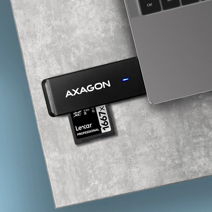 Axagon Dual-Slot-Cardreader, USB-A 3.0 [Stecker]