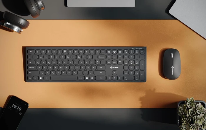 Alogic Echelon USB-C Rechargeable Wireless Mouse and Keyboard for Windows, schwarz, USB/Bluetooth, DE