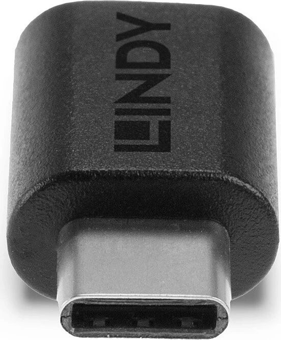 Lindy USB-C Adapter, USB-C 2.0 [Stecker] auf USB 2.0 Micro-B [Buchse]