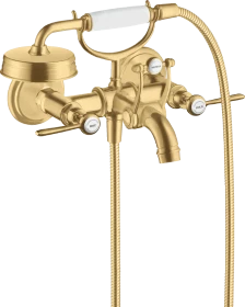 Hansgrohe Axor Montreux 2-Griff Wannenarmatur Aufputz mit Hebelgriffen brushed goldoptik