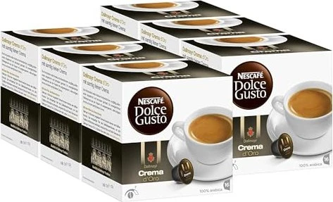 Nestlé Nescafe Dolce Gusto Dallmayr Crema D'Oro Kaffeekapseln, 96 Stück (6x 16 Stück)