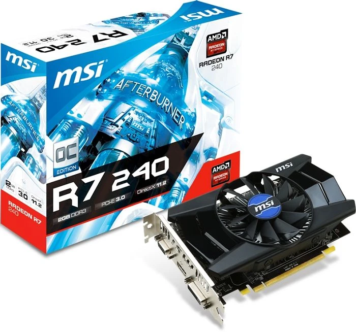 MSI Radeon R7 240, R7 240 2GD3 OC, 2GB DDR3, VGA, DVI, HDMI