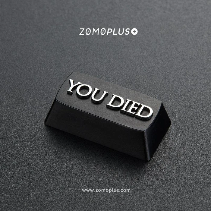 Zomoplus Keycap YOU DIED, Aluminium, silber/schwarz, 1 Taste