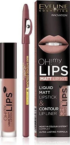 Eveline Cosmetics OH My Lips Flüssiger Lippenstift & Lipliner 08 lovely rose, 4ml