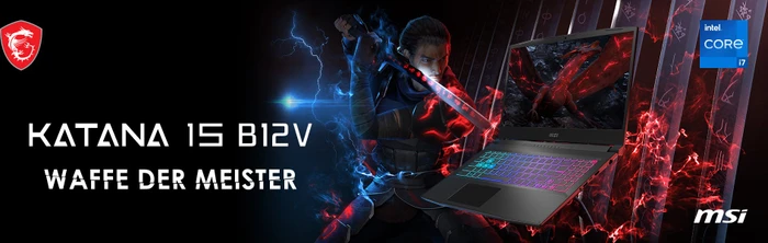 MSI Katana 15 B12VGK-452, Core Black, Core i7-12650H, 16GB RAM, 1TB SSD, GeForce RTX 4070, DE