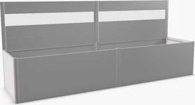 Biohort Sichtschutz mit Lichtpaneel 152x4x91cm für Hochbeet silber-metallic