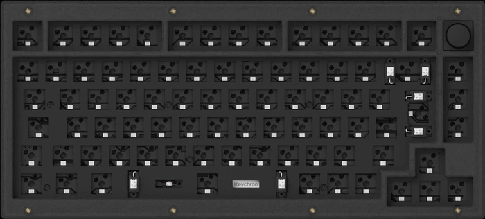 Keychron V1 Knob Version, Frosted Black, LEDs RGB, hot-swap, Keychron K Pro BROWN, USB, DE