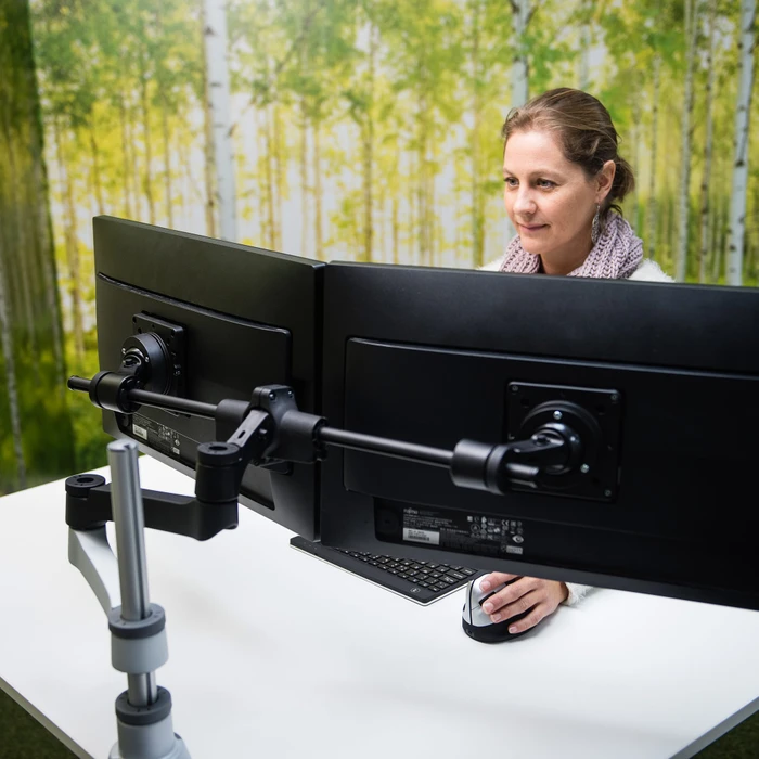 R-Go Zepher 4 C2 Traverse Doppel Monitor Arm
