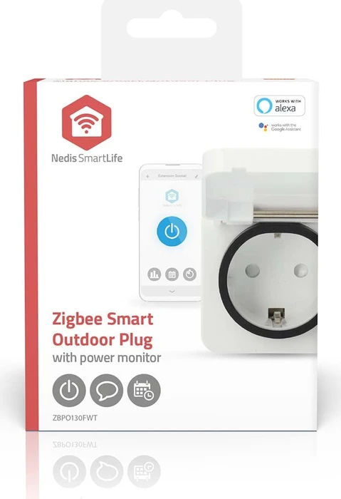 Nedis SmartLife Smart Stecker für Außenbereiche, 3680W, Typ E, Smart-Steckdose
