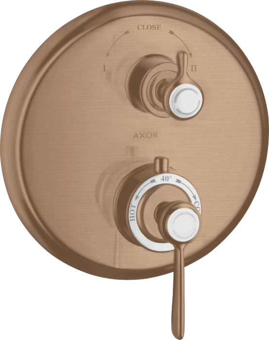 Hansgrohe Axor Montreux Thermostat Unterputz mit Hebelgriff und Ab- und Umstellventil brushed red gold
