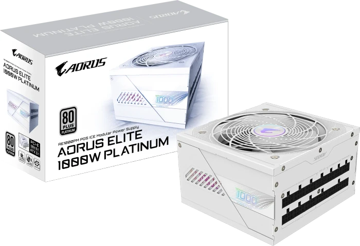 GIGABYTE AORUS Elite Platinum P1000W ICE 1000W, ATX 3.1, Rev. 1.1