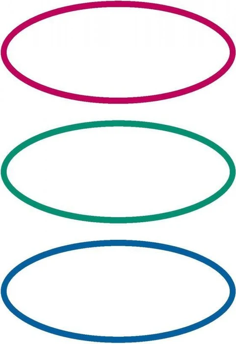 Herma Buchetiketten Elipse, 76x35mm, mehrfarbig, 6 Blatt (18 Etiketten)