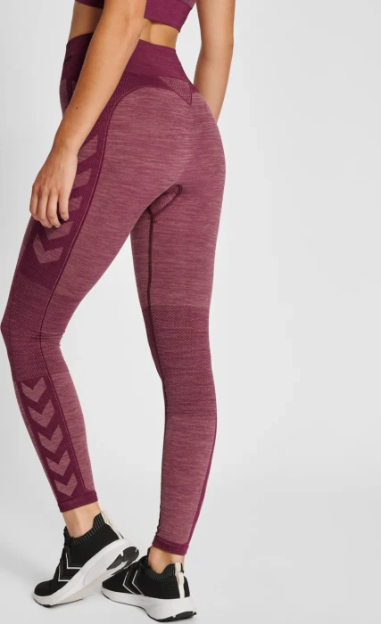 hummel CLEA Seamless Tight Hose lang grape wine (Damen)
