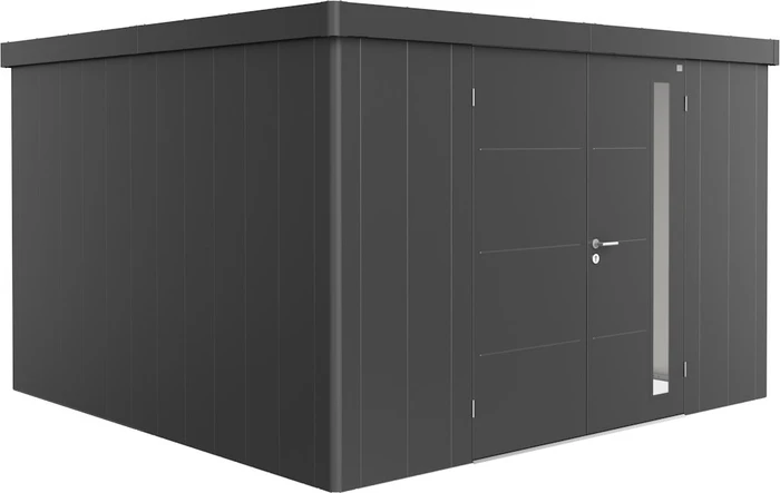 Biohort Neo 4D Gerätehaus mit Doppeltür dunkelgrau-metallic