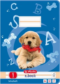 Herlitz x.book Schulheft, A4, Lineatur 1, 32 Blatt, 5er-Pack