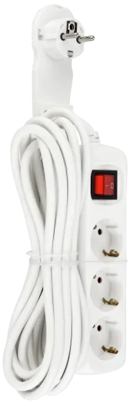 REV Ritter Mehrfach-Steckdosenleiste Smart mit Flachstecker, 3-fach, 1.4m, weiß