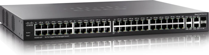 Cisco SG300 Rackmount Gigabit Managed Switch, 50x RJ-45, 2x RJ-45/SFP, 375W PoE