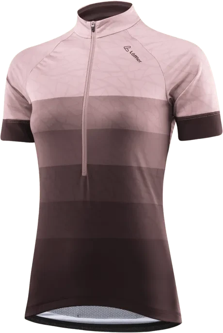 Löffler Lively Vent Half-Zip Trikot kurzarm dusty rose (Damen)