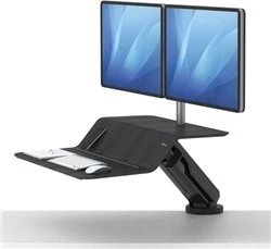 Fellowes Lotus RT Sitz-Steh Workstation, für 2 Monitore schwarz