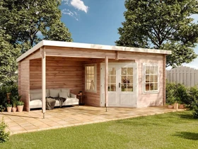 Alpholz Gartenhaus Carl-28 622x332cm braun