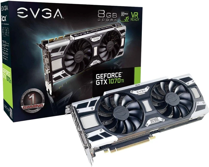 EVGA GeForce GTX 1070 Ti SC2 Gaming iCX, 8GB GDDR5, DVI, HDMI, 3x DP