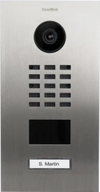 DoorBird D2101V IP Video Türstation mit 1 Ruftaste, Edelstahl V2A, gebürstet