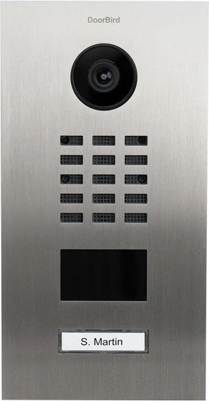 DoorBird D2101V IP Video Türstation mit 1 Ruftaste, Edelstahl V2A, gebürstet