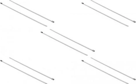 DeLOCK Edelstahl Kabelbinder, 4.6mm, 500mm, edelstahl, 10 Stück