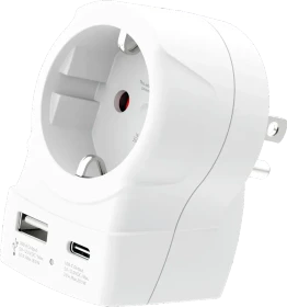 Skross Europe to USA USB AC20PD, 1x USB-A, 1x USB-C