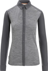 Icebreaker Merino Hike Funktionsshirt langarm gritstone heather/monsoon (Damen)